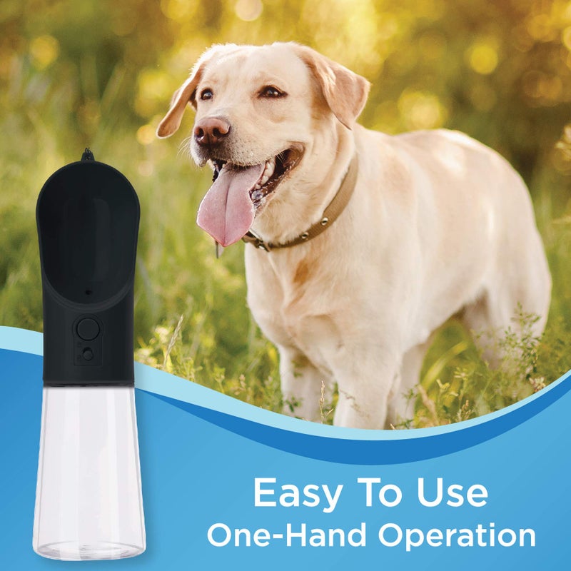 Pets First Portable PET Travel DOG on-the-go CAT WATER BOTTLE. Best Leak-Proof Water fountain for small cats, dogs. 12oz - Image 2